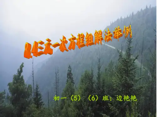 三元一次方程组的解法最新版本ppt课件
