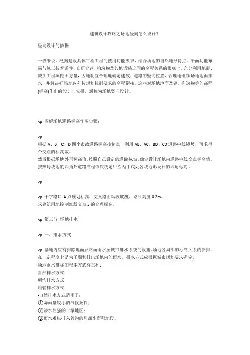 建筑设计攻略之场地竖向怎么设计？  