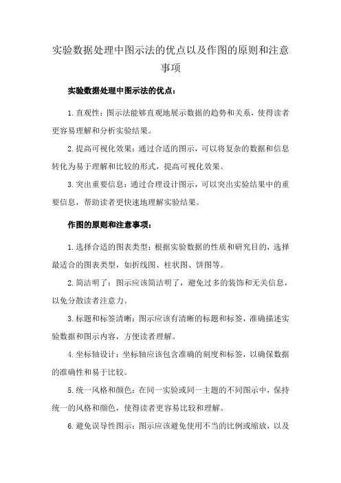 实验数据处理中图示法的优点以及作图的原则和注意事项