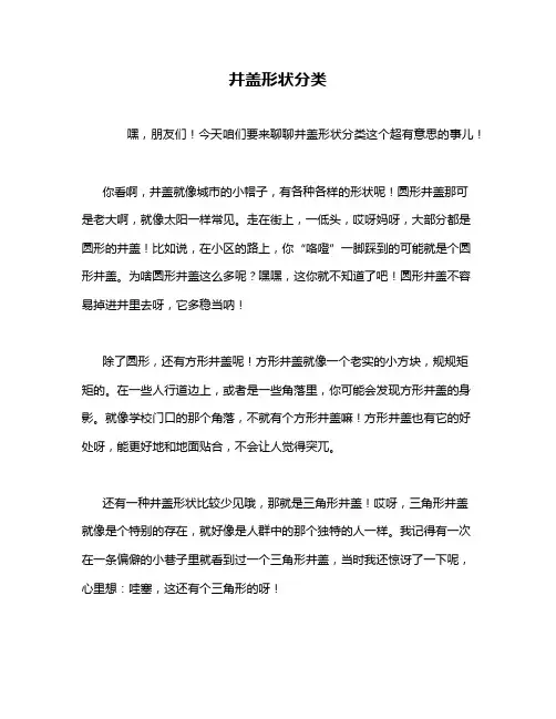 井盖形状分类