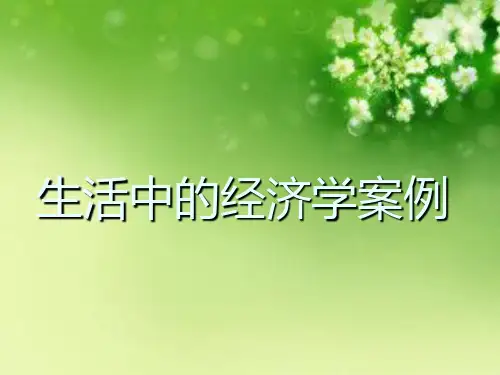 生活中的经济学案