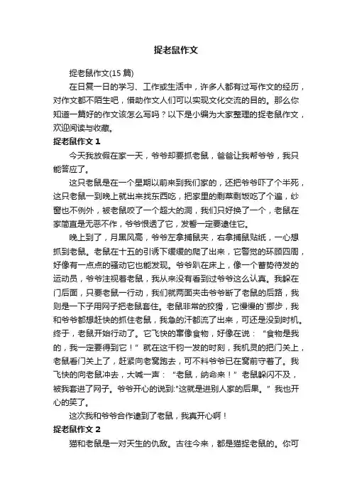 捉老鼠作文