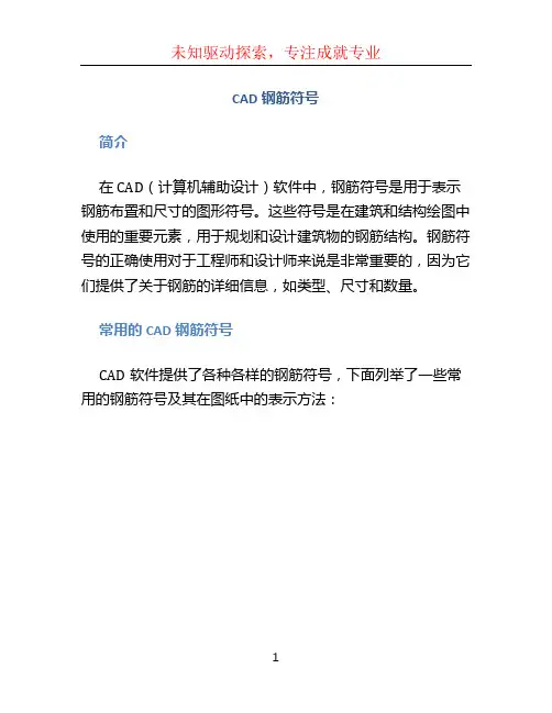 cad钢筋符号