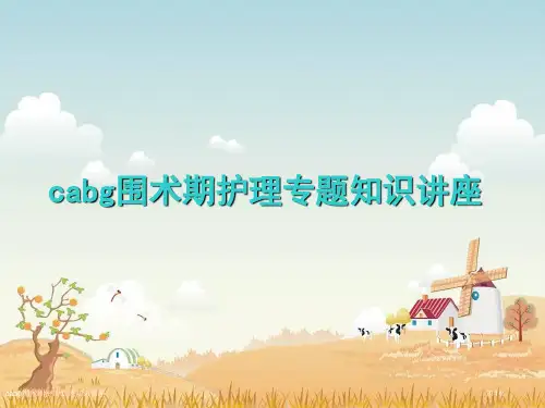 cabg围术期护理专题知识讲座