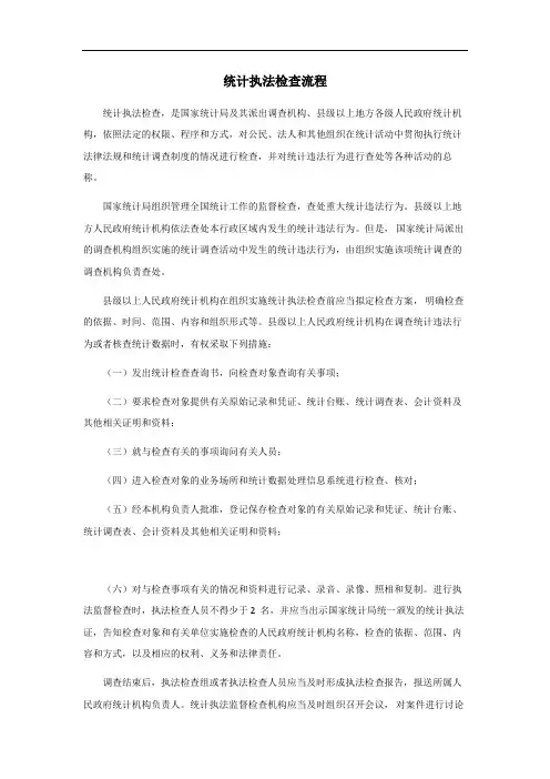 统计执法检查流程