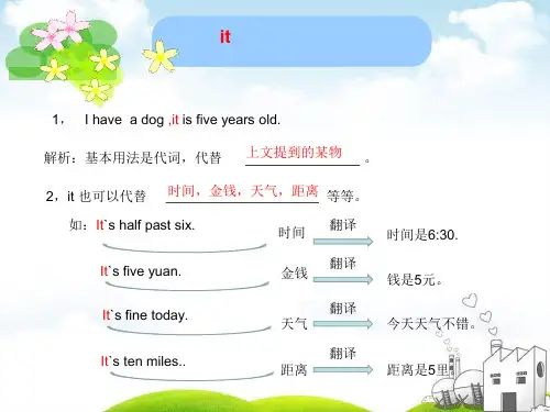 牛津译林版一轮考点复习之---it(形式宾语、主语)