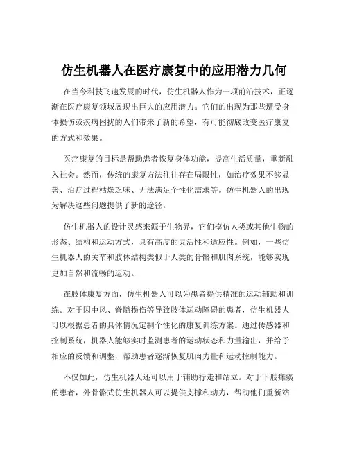 仿生机器人在医疗康复中的应用潜力几何