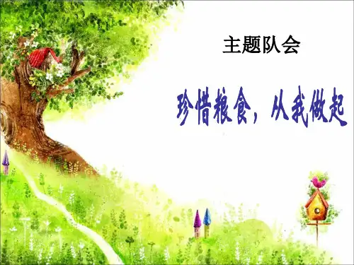 六年级主题队会——《珍惜粮食_从我做起》PPT课件
