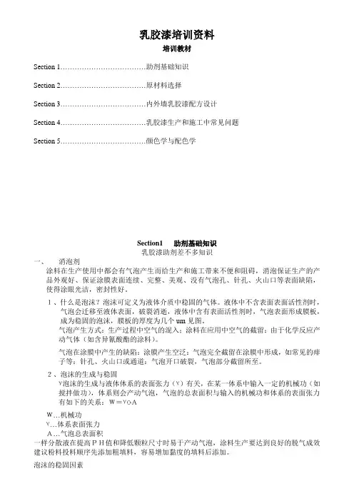 乳胶漆培训资料
