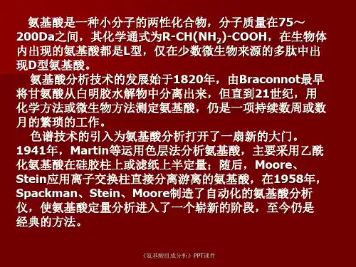 氨基酸组成分析课件