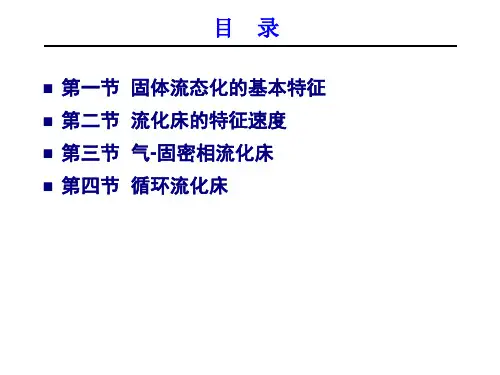 化学反应工程第八章流化床反应器课件