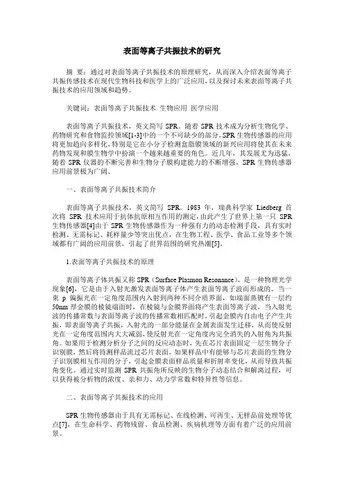 表面等离子共振技术的研究