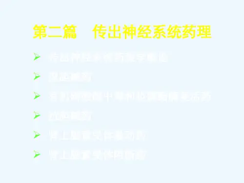 传出神经系统药理