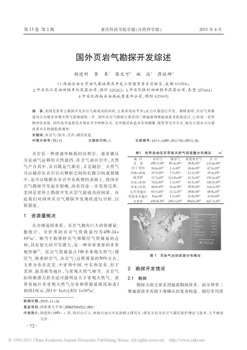 国外页岩气勘探开发综述