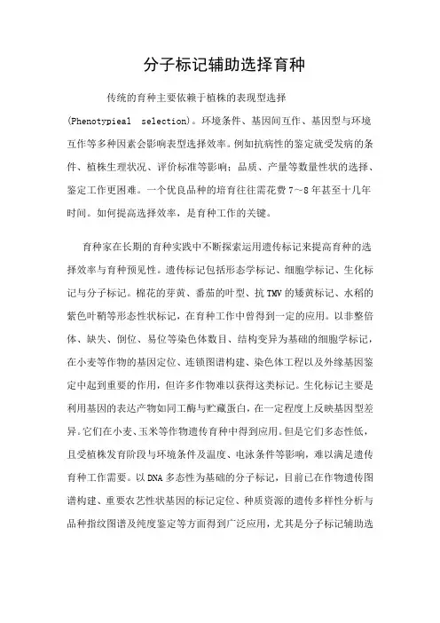(完整版)分子标记辅助选择育种