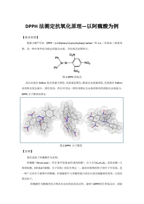 DPPH自由基清除法以阿魏酸为例