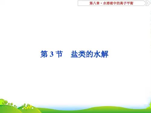 高考化学(人教)总复习课件：第8章 水溶液中的离子平衡 第3节 盐类的水解(共47张PPT)