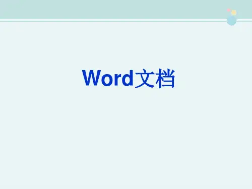 Word2003基础教程 完整版PPT课件