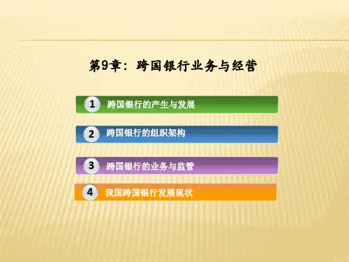 国际金融 第七版 第9章 跨国银行业务与经营