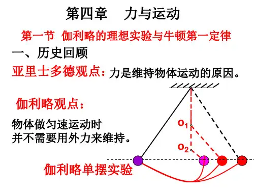 第一节  伽利略得理想实验与牛一定律