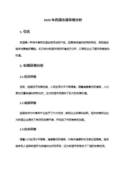 2024年药酒市场环境分析
