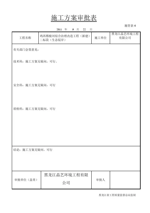 生态袋护坡施工种草种花全内业