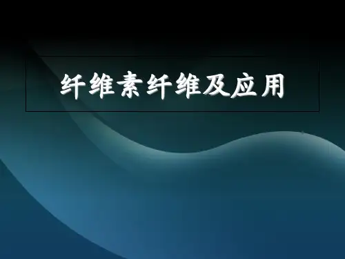 纤维素纤维及应用PPT课件
