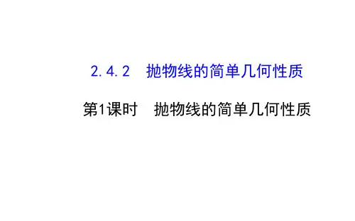 抛物线课件及练习题含详解