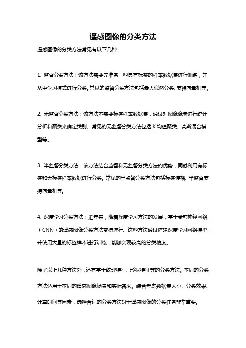 遥感图像的分类方法