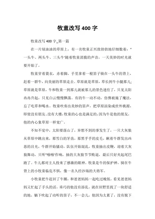 牧童改写400字