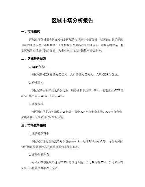 区域市场分析报告