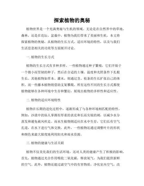 探索植物的奥秘