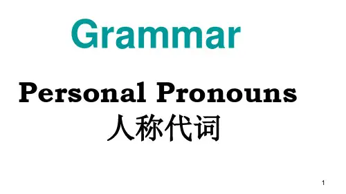 Grammar人称代词主格宾格ppt课件