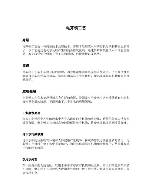 电芬顿工艺