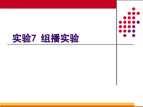 计算就算网络实验-组播实验