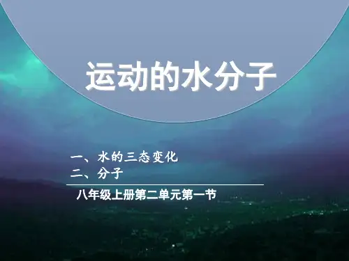 初中化学_鲁教版第二单元第一节《运动的水分子》教学课件设计