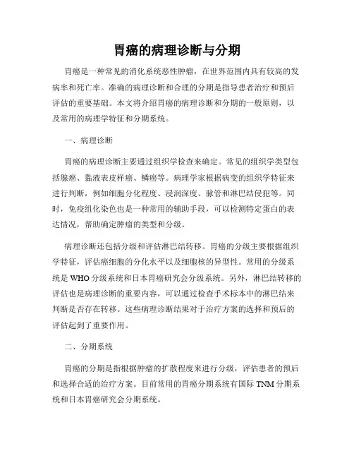 胃癌的病理诊断与分期