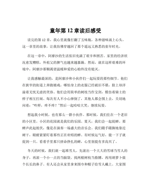 童年第12章读后感受