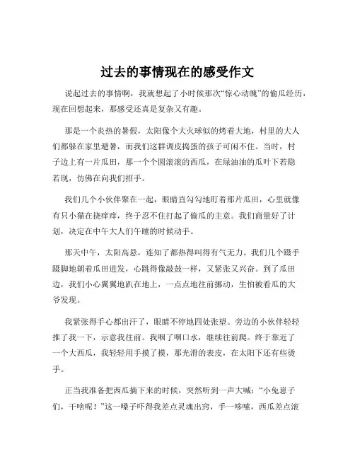 过去的事情现在的感受作文