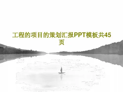 工程的项目的策划汇报PPT模板共45页共47页
