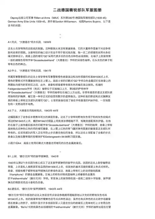 二战德国精锐部队军服图册