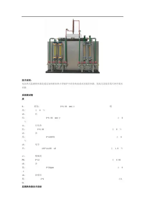 电加热式监测换热器