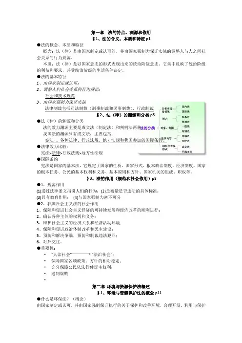 环法知识点 1-6章 11-12章