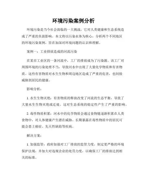 环境污染案例分析