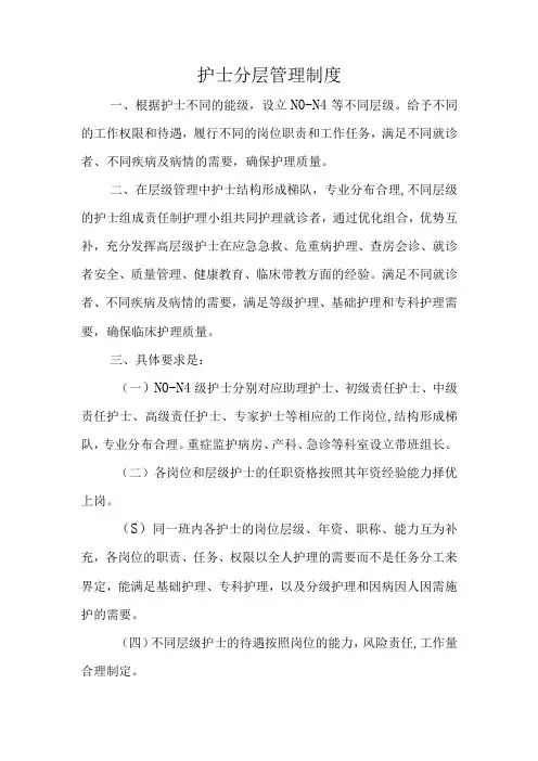 护士分层管理制度