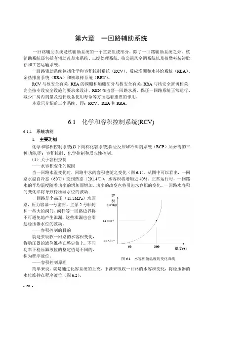 第六章  一回路辅助系统
