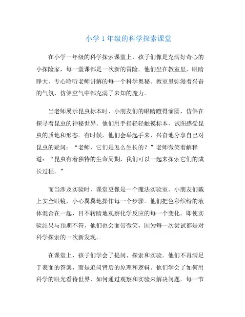 小学1年级的科学探索课堂