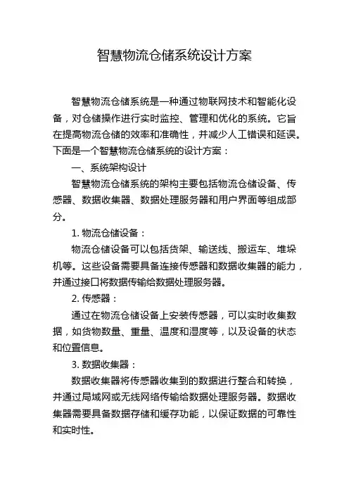 智慧物流仓储系统设计方案