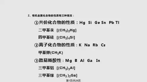 有机金属化合物PPT课件