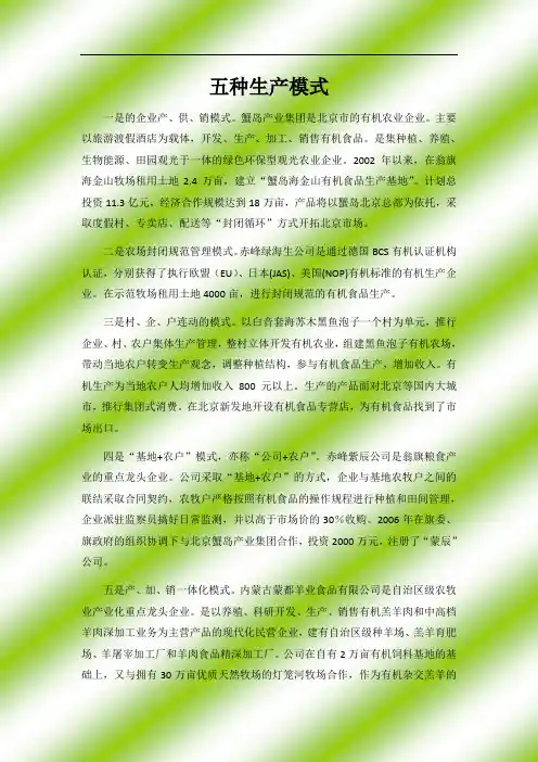 农业_五种生产模式